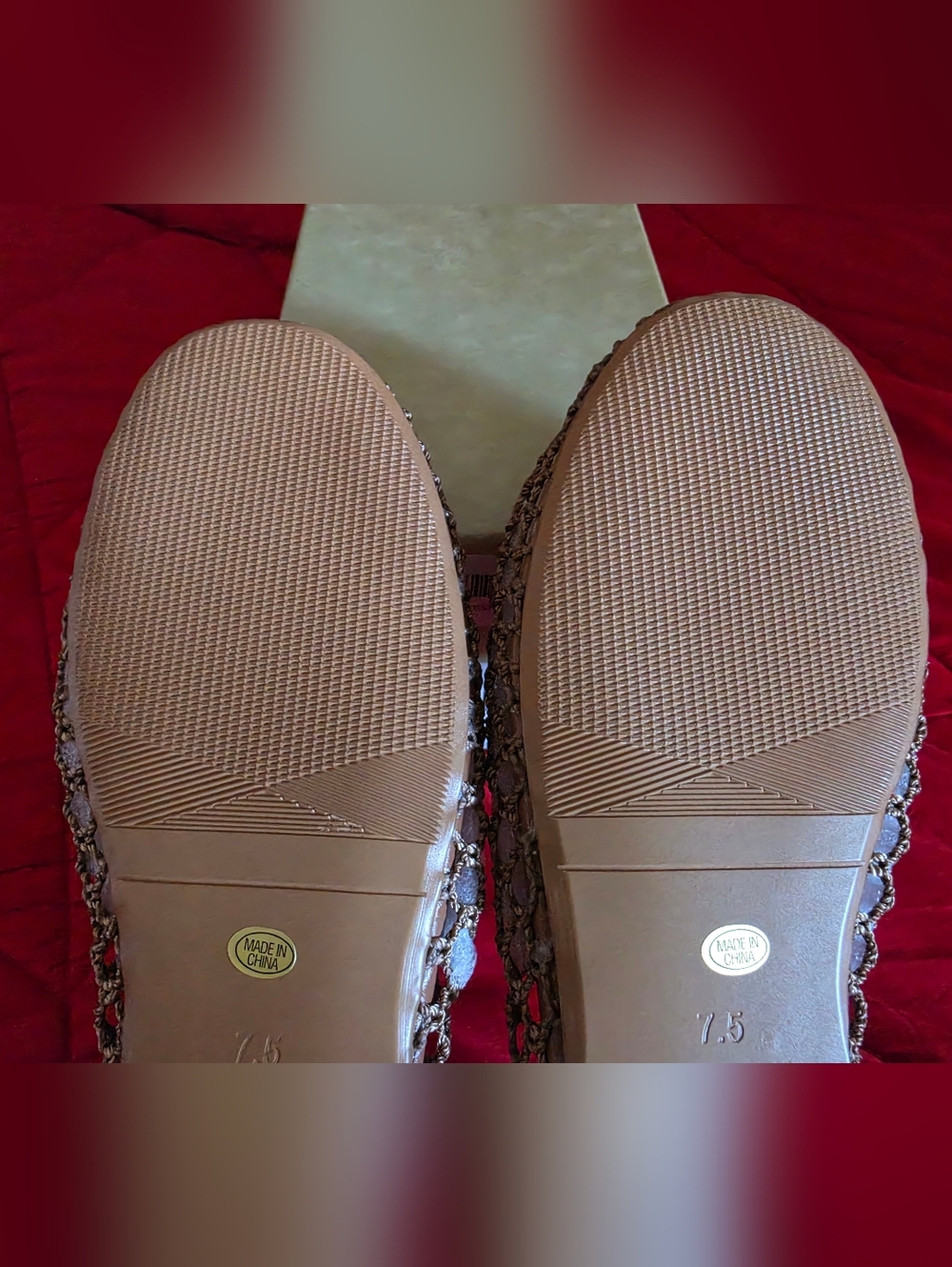 Sovanyou FIRE! NIB! Slip-on Mesh Ballet Flats in Brown. Sz 7.5 R2S!! - Picture 15 of 15